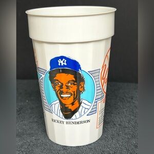 Rickey Henderson New York Yankees 1987 Collectors Series Souvenir Cup NY HOF